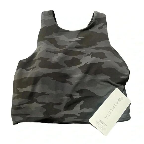 Athleta conscious crop camo a-c size small new with tags sports bra top - Picture 1 of 4